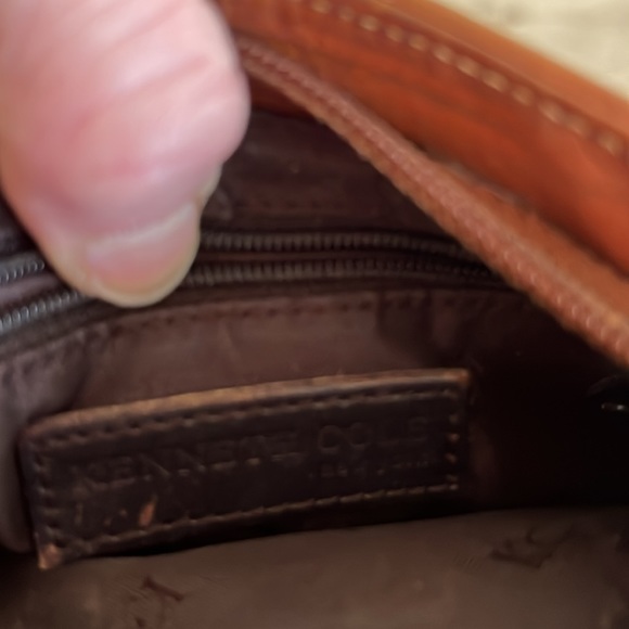 Kenneth Cole distressed leather mini handbag - Picture 7 of 11